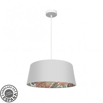 Distribuidor - Lâmpadas Diversas | Colgantes Moderno | COLGANTE 50D TUNEZ 1XE27 BLANCO/BLANCO-ESTAMPADO Ref: 225195001